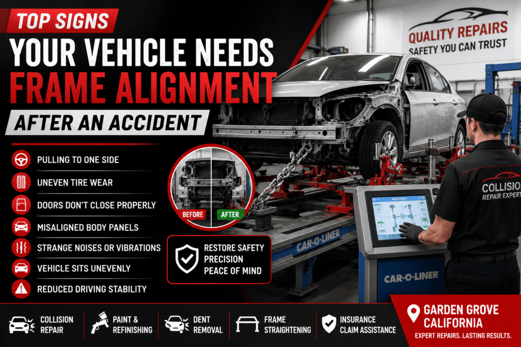 Top Signs Your Vehicle Needs Frame Alignment After an Accident