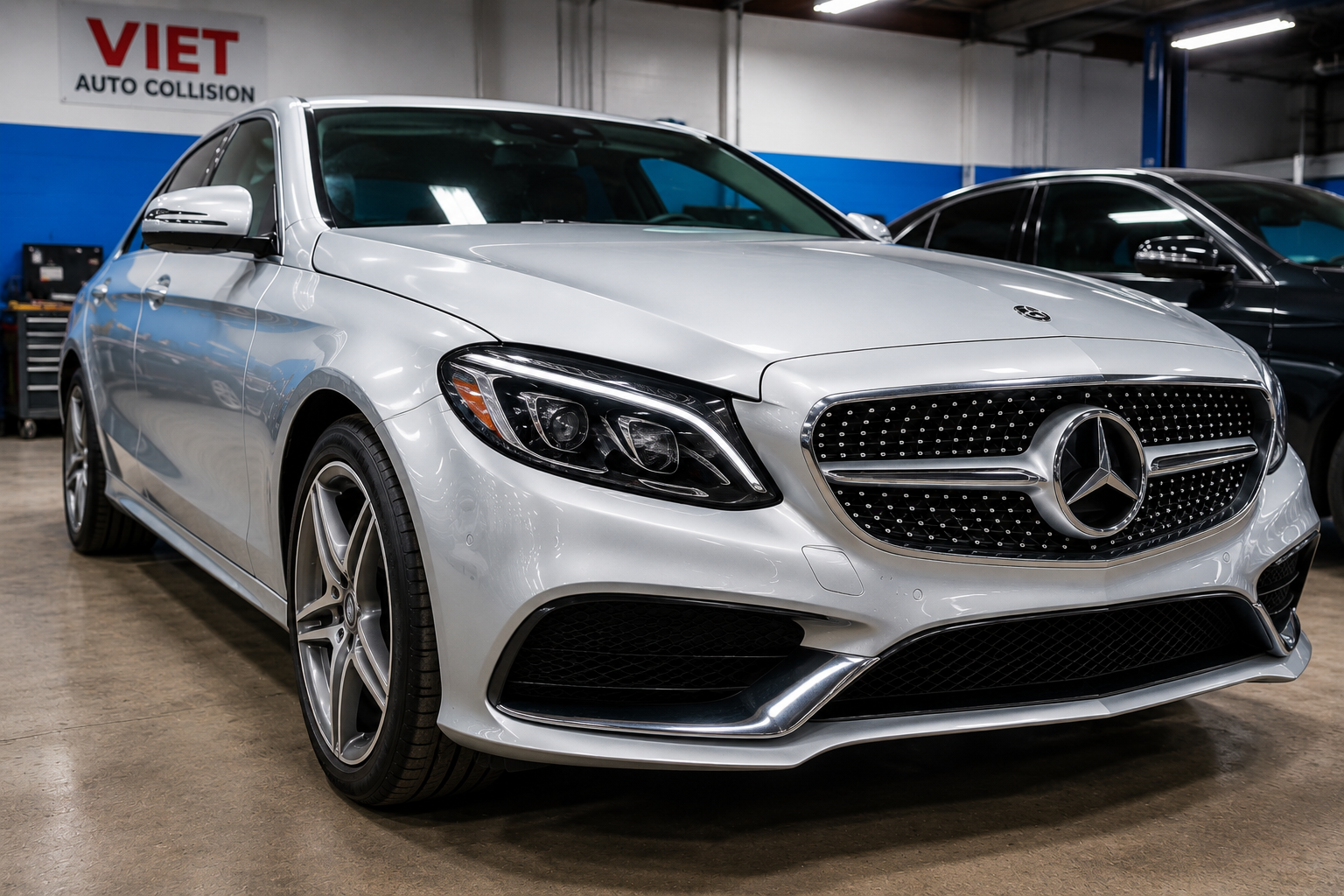 After repair - Luxury Vehicle Front-End Repair