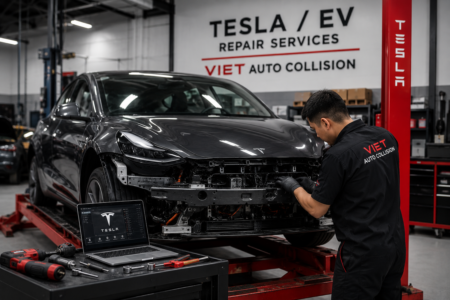 Tesla and EV repair services at Viet Auto Collision