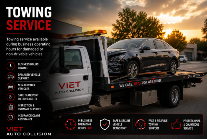 Towing Service — Viet Auto Collision